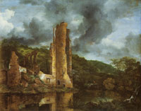 Jacob van Ruisdael Landscape with the Ruins of Egmond Castle at Egmond aan den hoef